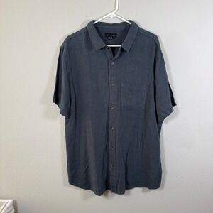 Cotton On Garments Men's Gray Short Sleeve Button Up Shirt XL